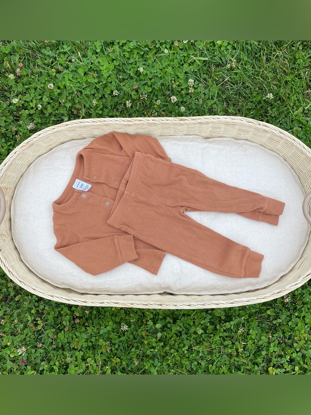 Carter's Ribbed Two-Piece cotton Baby Set color Terracotta 12 months